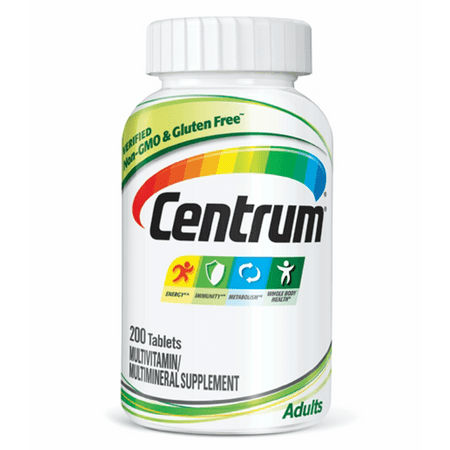 Centrum Adult (200 Count) Multivitamin / Multimineral Supplement Tablets, Vitamin