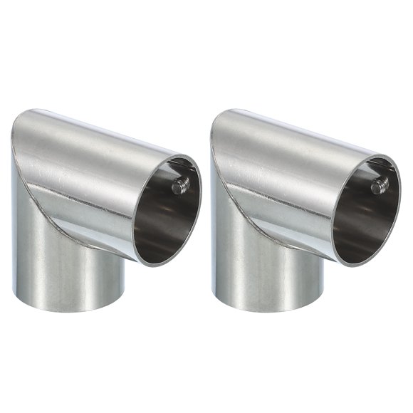 Uxcell Connecteur de Pince à Tuyau en Acier Inoxydable en Forme de l, Pinces de Maillons de Chaîne pour Clôture, pour Porte-Manteaux, Étagères de Magasin, en Forme de l