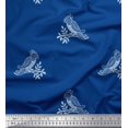 thumbnail image 1 of Soimoi Cotton Voile Fabric Bird Block Print Fabric by The Yard 56 Inch Wide, 1 of 3