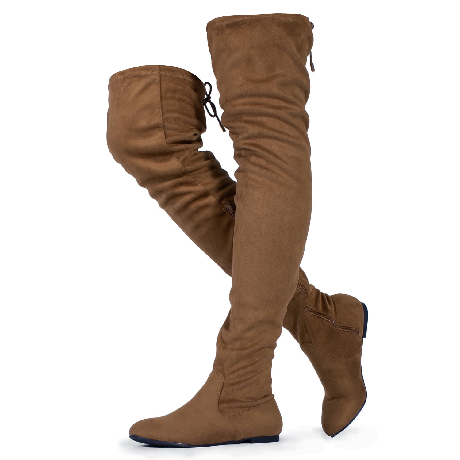 vegan suede over the knee boots
