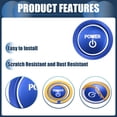 thumbnail image 6 of Unique Bargains 1 Set Engine Start Stop Button Cover Stop Start Switch Sticker for Toyota Aluminum Alloy Blue, 6 of 6