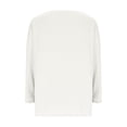thumbnail image 6 of VISALY Women's Linen Long Sleeve Crewneck Tunic Shirt Loose Fit Casual Pullover Tops with Pockets Plain Wrinkle Free Blouses Long Blouses Dressy Casual Lightweight Spring Fall Shirts White Xxl, 6 of 6