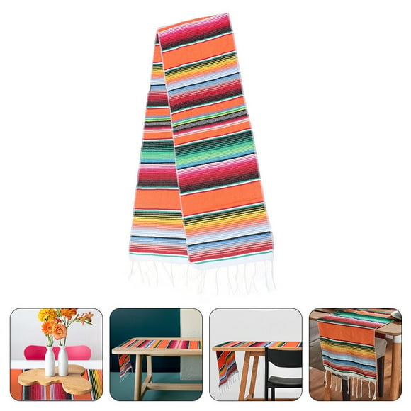 HEALEEP Serape Table Runner Cotton Decorative Picnic Mat for Special Occasions