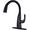 Matte Black, variant on WOWOW Brushed Nickel Kitchen Faucet with Sprayer, Single Handle Gooseneck Kitchen Sink Faucet