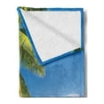 thumbnail image 2 of Fiji Soft Flannel Fleece Throw Blanket, Real Life Image of an Island with a Sky Paradise for Travelers, Cozy Plush for Indoor and Outdoor Use, 50" x 60", Azure Blue Multicolor, by Ambesonne, 2 of 5