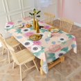 thumbnail image 3 of Pioneer Flower Floral Print Pattern Rectangle Tablecloth 60"x120", Waterproof Polyester Table Cloth, Wipeable Spillproof for Dining Camping Indoor Outdoor, 3 of 6