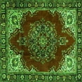 thumbnail image 1 of Ahgly Company Indoor Square Medallion Green Traditional Area Rugs, 3' Square, 1 of 1