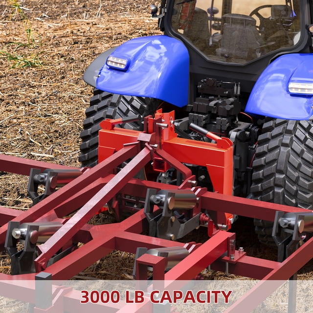 Edtara Attache Rapide pour Tracteurs, Conception à 3 Points, Levage de 3000 Lb, Compatible avec la Catégorie 1, Comprend 2 Récepteurs