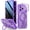 Purple, variant on JETeacka Glitter Magnetic Ring Stand Case for iPhone 17 Pro Max , 360° Rotatable Kickstand, Shockproof Protective Cover, MagSafe Compatible, Bling Sparkly Phone Case for (Pink)