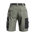 thumbnail image 5 of Men's Cargo Shorts, Quick Dry Multi-Pockets with Zippers Outdoor Shorts with Belt Loops Summer Casual & Outdoor Wear Army Green S, 5 of 5