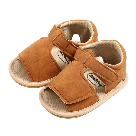 

ESASSALYY Baby Girls Boys Sandal Leather Flexible Non-slip Summer Flat Shoes