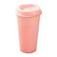 thumbnail image 2 of 1 Pc 475ml Reusable Coffee Cups with Lids, Double Wall Insulated Plastic Travel Coffee Cup with Lid, To Go Travel Cups, Hot or Cold Drinks, Dishwasher and Microwave Safe, 5.91 Inch, Pink, 2 of 9
