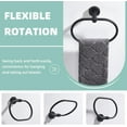 thumbnail image 5 of ABPETE Matte Black Towel Ring, Stainless Steel Modern Swivel Hand Towel Holder for Bathroom Wall, Oval Shape, 5 of 18