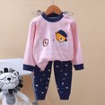 thumbnail image 2 of NOLDARES Toddler Baby Boy Clothes Print Long Sleeve Sweatshirt Tops Pants Set 2pcs Fall Winter Outfits Casual Clothing(Pink,3-4 Y), 2 of 7