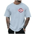 thumbnail image 1 of TSADFHJI Débardeurs pour Hommes Pack Automne T-Shirt d'Été Quotidien Col Rond Manches Courtes TTG Bleu, 1 of 3