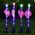 thumbnail image 5 of Solar Garden Flag Light | LED Outdoor Yard Decor | Colorful Gradient, Waterproof, Auto On/Off, Stainless Steel, ABS, Fabric | Multicolor | 2-Pack | 25.5 in, 5 of 9