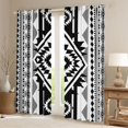thumbnail image 2 of Manfei Tribal Geometric Aztec Blackout Curtains, Southwest Bohemian Curtains Pack of 2 (42x84 Each), Black and White, 2 of 6