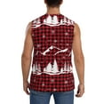 thumbnail image 4 of Daiia Christmas Tree Buffalo Plaid Printed Men's Tank Tops,Casual Soft Sleeveless Gym Muscle Shirts Bodybuilding Tee-3X-Large, 4 of 8