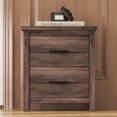 thumbnail image 2 of Vintage Two Drawer Nightstand in Dark Walnut - Simple &amp; Generous MDF Storage, Perfect for Cozy Bedrooms, 19.1" W x 15.7" D x 21.3" H, Easy Assembly, 2 of 14