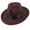 Wine Red, variant on Sun Visor Men Women Hard Felt Wide Brim Fedora Panama Hat Autumn Vintage Cap