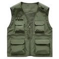 thumbnail image 1 of Men's Solid Colour Outdoor Sports Casual Style Lightweight With Pockets Workwear Vest Jacket, 1 of 5