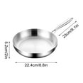 thumbnail image 3 of Deals of The Day Clearance! Topliu 304 Stainless Steel Frying Pan,Three-Layer Steel Flat-Bottomed Non-Stick Pan for Cooking,Kitchen Gift, 3 of 8
