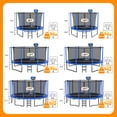 thumbnail image 4 of DeepRoar 12FT Trampolinefor Kids, Outdoor Trampolinewith Enclosure, Basketball Hoop, Lights and Sprinkler, 1200LBS Heavy Duty Trampoline for Outdoor, Backyard, Easy to Install & Last Long, 4 of 5