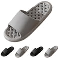 thumbnail image 5 of Xfvqtps Shower Shoes for Mens and Womens Couples Slide Hollow Crisscross Sole Quick Drying Lightweight Non Slip Open Toe Solid Color Indoor Beach PVC Slipper Gray, 5 of 5