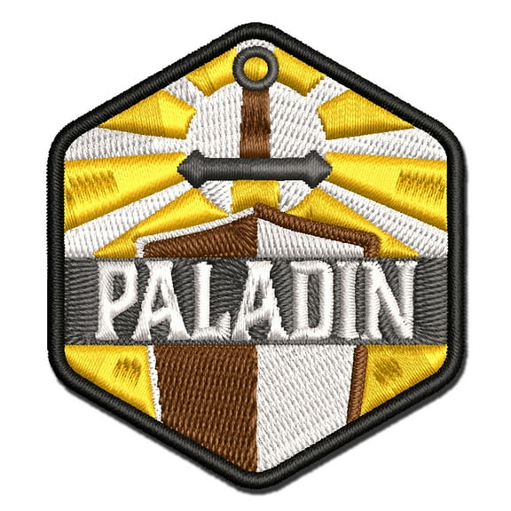 RPG Class Paladin Games Fantasy Gaming Applique Multi-Color Embroidered Iron-On Patch - 2.5 Inch Small