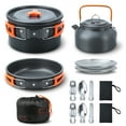thumbnail image 1 of Camping Cooking Set Camping Cookware Set 16pcs Camping Pot pan Set Nesting Camp Cook Set Camping&Hiking cookware Camping Backpacking Pans Set, 1 of 7