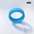 thumbnail image 1 of 4 Pcs Housse de protection en silicone pour Roue de Valise, Housse de Roulettes de Chariot, Réduction de Bruit Silencieuse, absorption des Chocs Bleu, 1 of 6