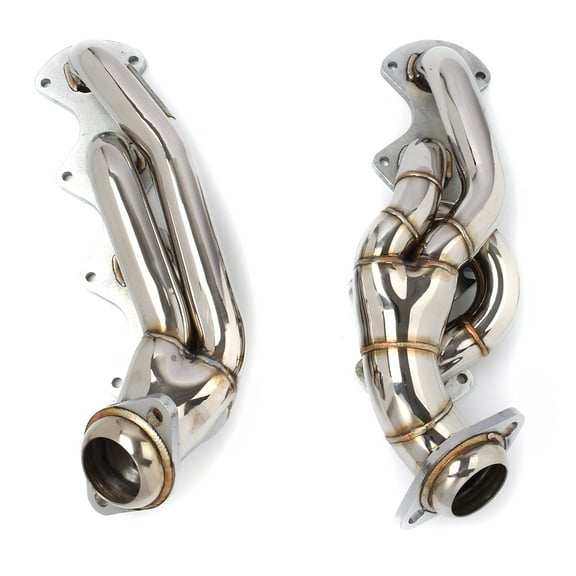 Exhaust Headers 1-5/8 in. Stainless Steel Polished Finish for 2004-2010 F-150 F150 XL XLT FX4 Lariat Pickup Truck 5.4L V8