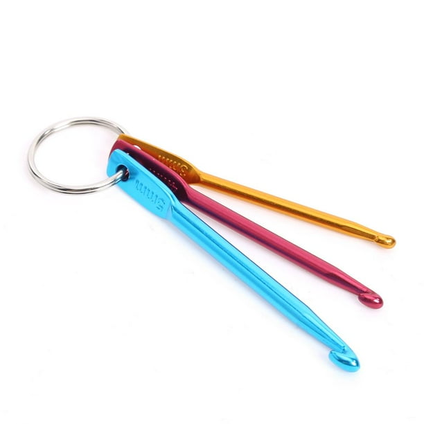Costura De Ganchillo Llavero de aguja de gancho de ganchillo de aguja de punto de aluminio mezclado caliente 3 uds Tmvgtek Libre de BPA