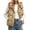 Khaki, variant on Fall Winter Women Sleeveless Duster Waistcoat Solid Zip up Outerwear