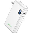 thumbnail image 1 of Cargador portátil con enchufe de CA integrado, USB C, 18 W, carga rápida, 10&nbsp;000 mAh, dos puertos USB, batería externa de respaldo, compatible con smartphones (blanco)., 1 of 8