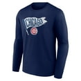 thumbnail image 2 of Men's Navy Chicago Cubs Flag Long Sleeve T-Shirt, 2 of 3