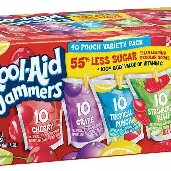 Kool-Aid Jammers Variety Pack Flavored Drink Pouches, 6 fl oz Each