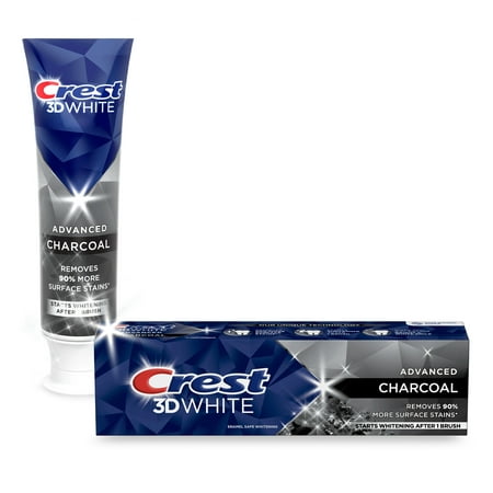 Crest 3D White Charcoal Teeth Whitening Toothpaste, Mint, 3.8 oz