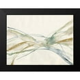 thumbnail image 2 of Goldberger, Jennifer 14x12 Black Modern Framed Museum Art Print Titled - Watercolor Waves II, 2 of 5