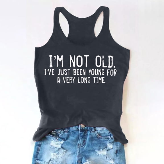 OKBOP Ribbed Tank Tops for Women Women's Drinking Tank Tops Adult Girls Summer Beach Funny Graphic Racerback Tanks Vest Sayings Blouse Black S( US:4)