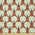 thumbnail image 2 of Ambesonne Abstract Fabric by the Yard Microfiber, Simple Fruit Trees, 5 Yards, Salmon Champagne, 2 of 2
