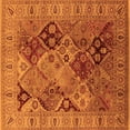 thumbnail image 1 of Ahgly Company Indoor Square Oriental Orange Industrial Area Rugs, 7' Square, 1 of 4