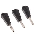 thumbnail image 3 of 5x Wire Audio Speaker Cable Banana Plug Connectors 4mm Adapter Probes Binding Posts Multimeter - black, as described, 3 of 7