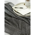 thumbnail image 3 of Contemporary Home Living Black and White Rectangular Waffle Knitted Acrylic Decorative Throw 50" x, 3 of 3