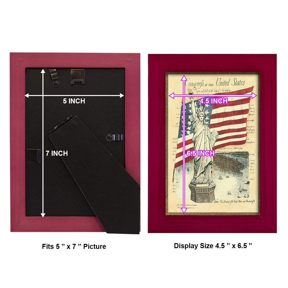 USE D # Proud To Be An American I -Framed Print w/glass-Cherry Red