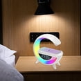 thumbnail image 5 of Lámpara de escritorio con altavoz Compatible con Bluetooth, luz LED de noche junto a la cama, carga inalámbrica, 5 of 5
