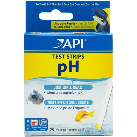 API pH Test Strips [Aquarium, FW & SW Testing & Reagents] 25 Strips