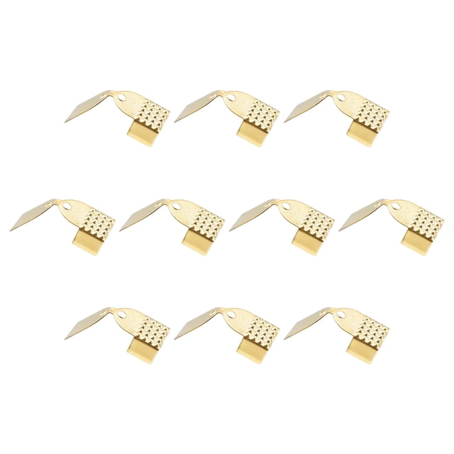 Embouts de Cordon Pliables, Embouts de 6mm pour Fabrication DIY (Lot de 100, Ton Doré)