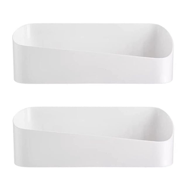Estantería de plástico de pared con fuerte adhesivo y forma geométrica, no requiere taladrar.