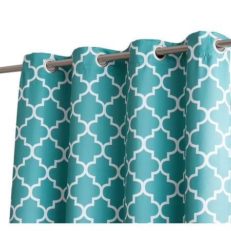 Hlc Me Lattice Print Thermal Grommet Room Darkening Blackout Patio